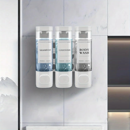 Wall-mounted   3-in-1 Shampoo and Conditioner Dispenser