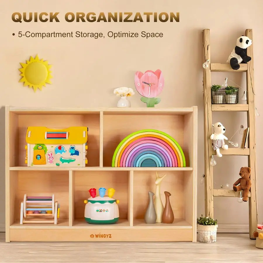 Wood Storage Shelf Organizer
