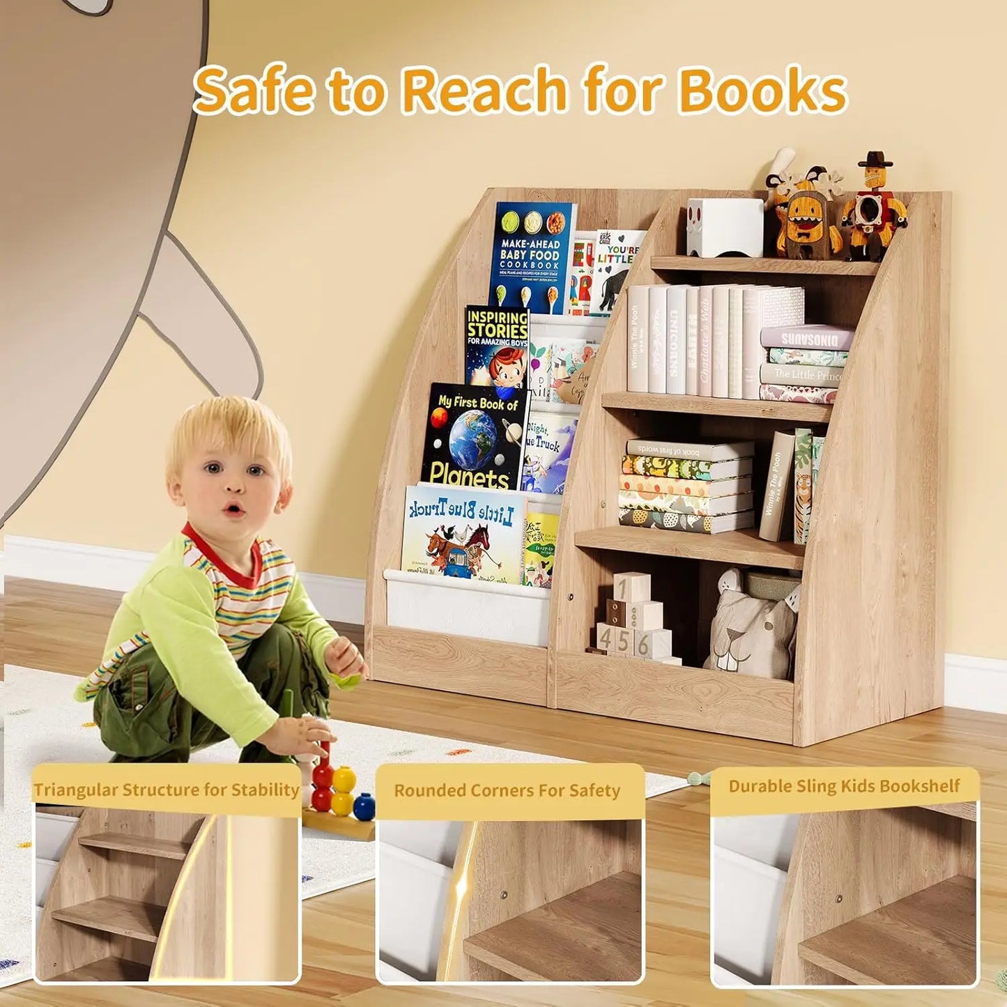 4-Tier Kids Bookcase