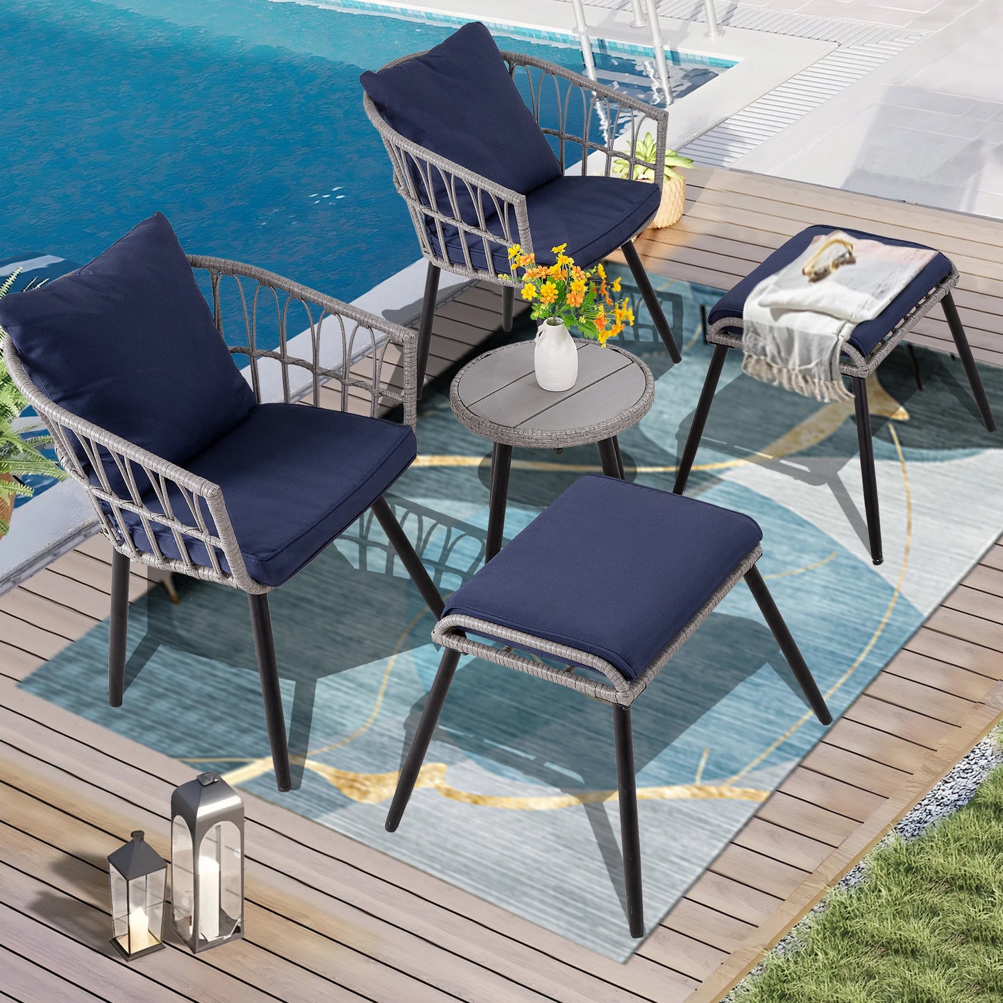 5 Piece Patio Furniture Set