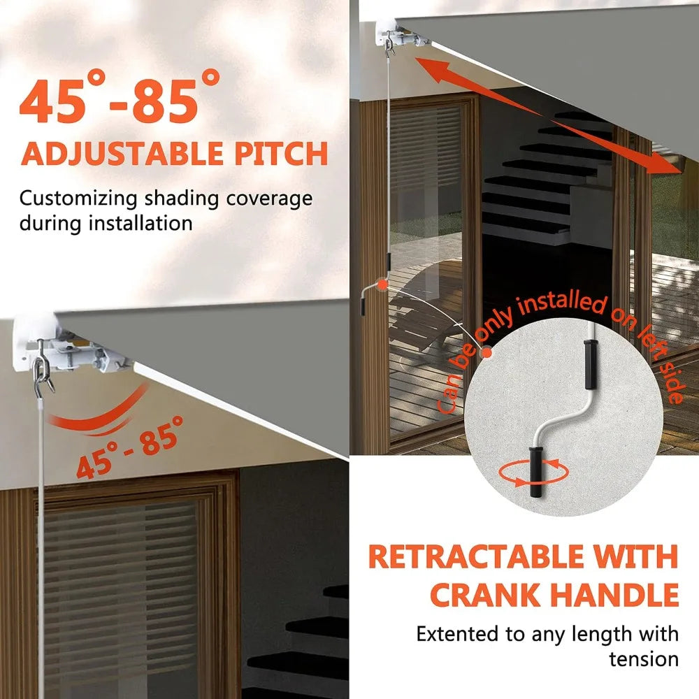 12x10 FT Outdoor Patio Awning