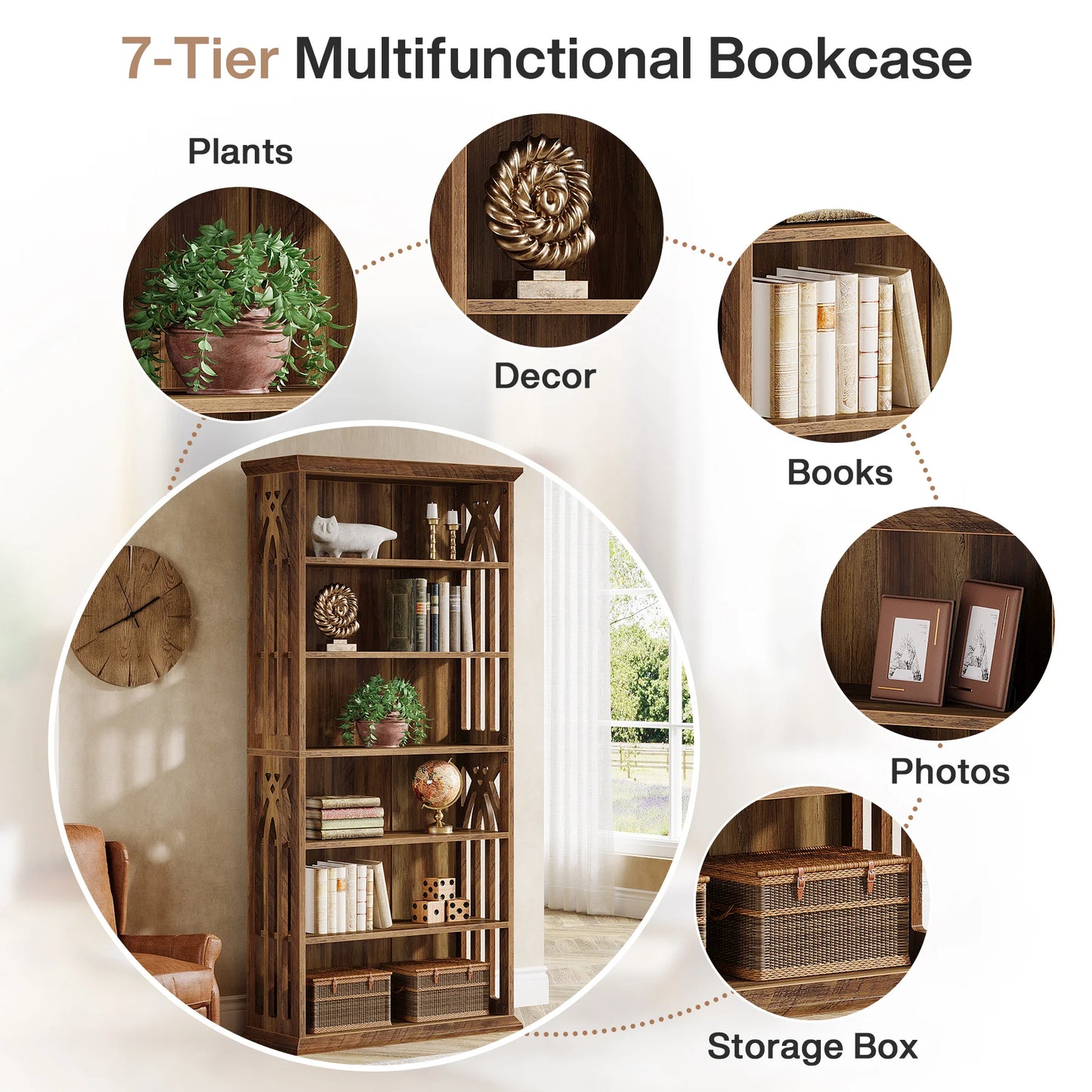 6-Tier Bookshelf