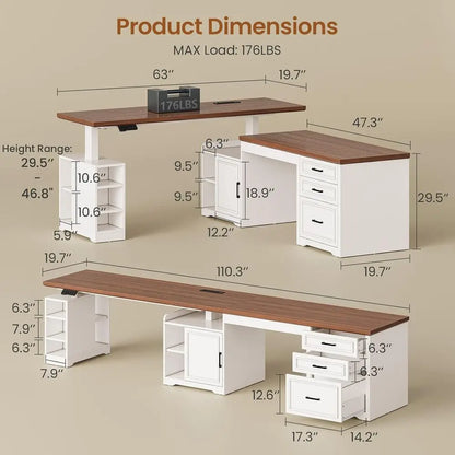 L-Shaped Electric Standing Desk