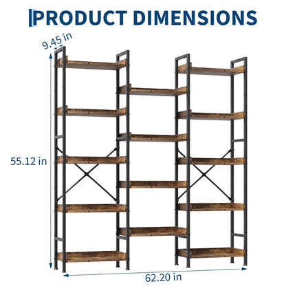 Triple 5 Tier Bookshelf