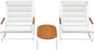 Teslin Chaise Lounge Chairs with Acacia Wood Side Table