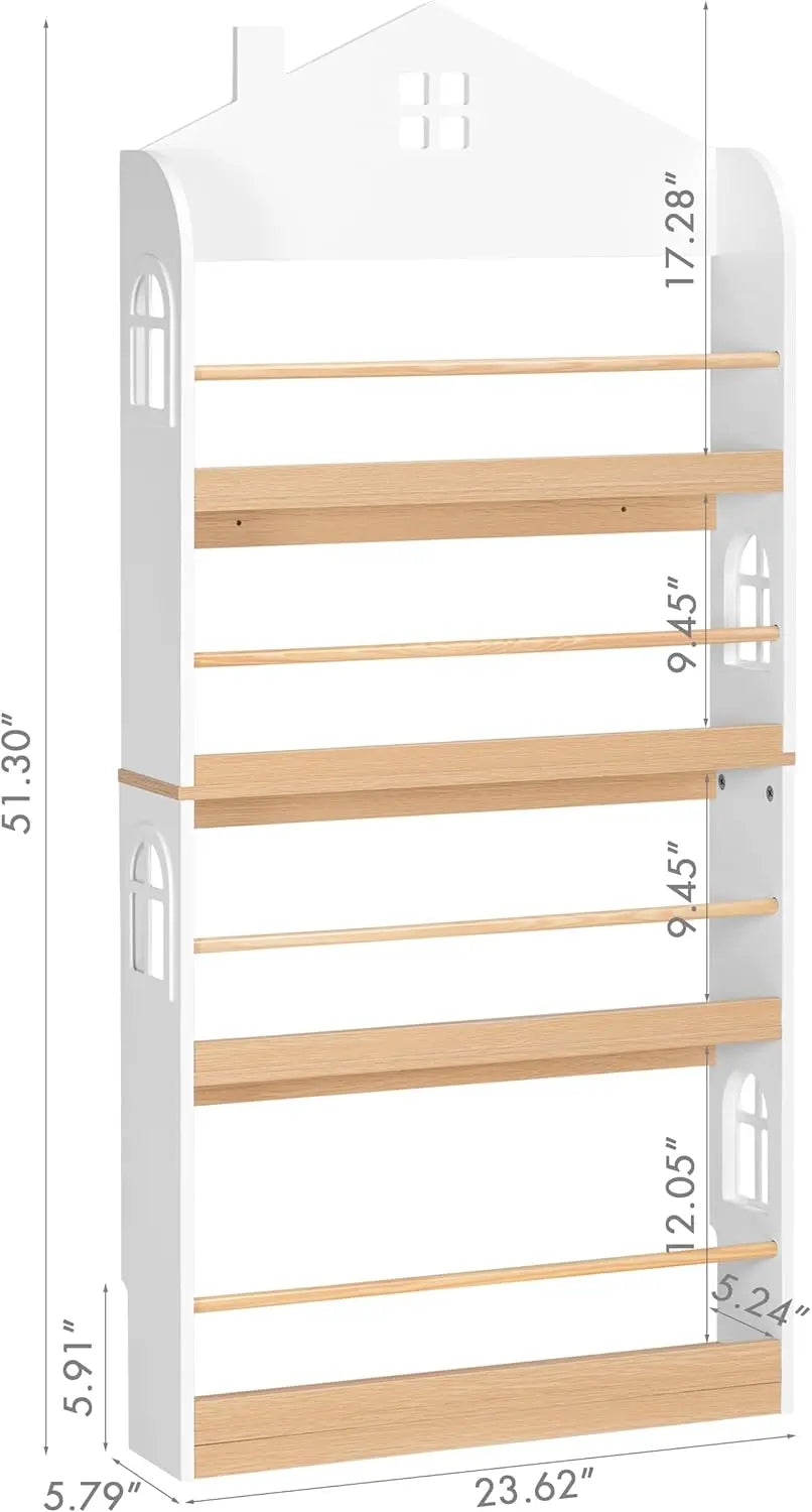 Wooden Bookcase Organizer