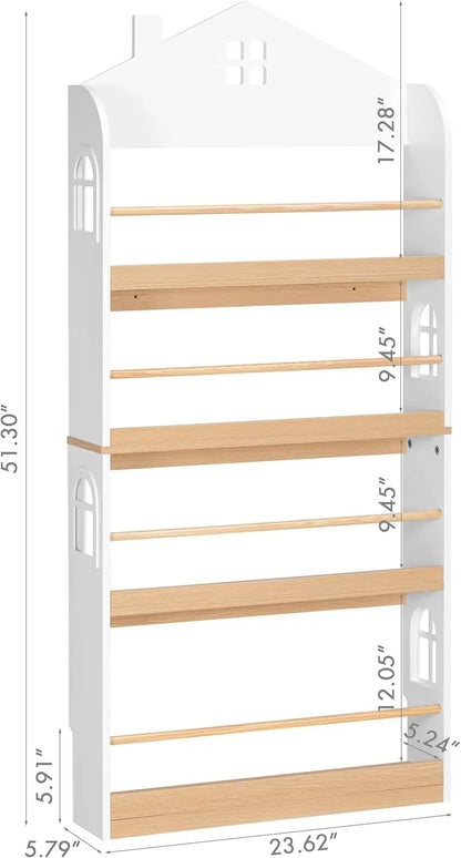Wooden Bookcase Organizer