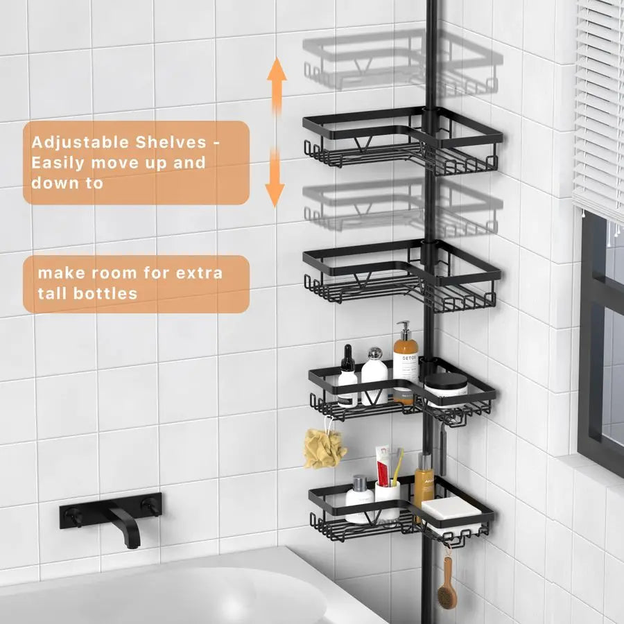 Shower Tension Rod Organizer
