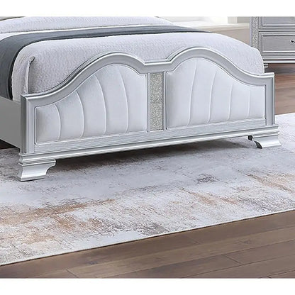 Queen Size Bed Gray Finish