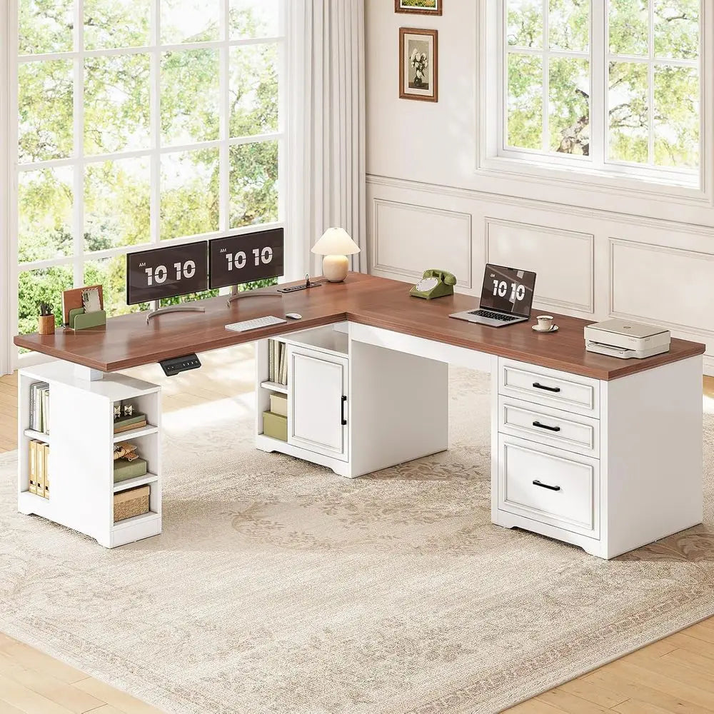 L-Shaped Electric Standing Desk