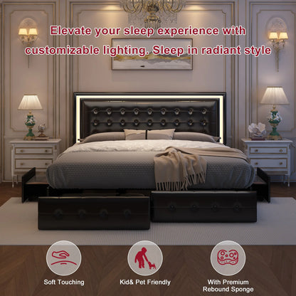 Queen LED Bed Frame