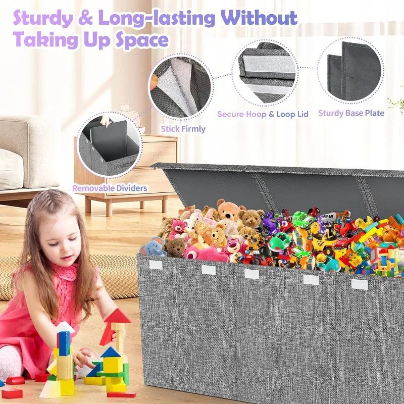 Extra Large Toy Box Chest with Lids