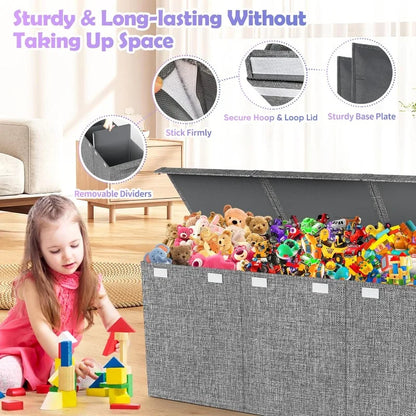 Extra Large Toy Box Chest with Lids