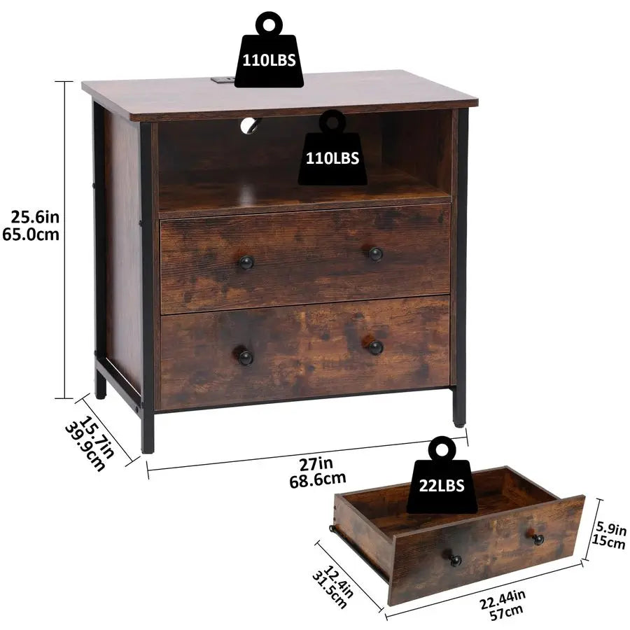 Large Wood Night Stand