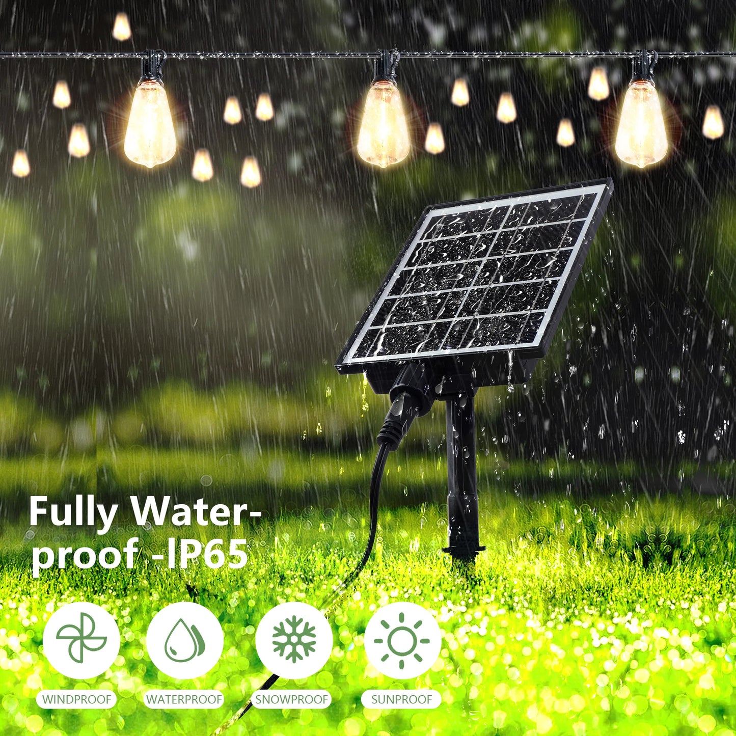 100FT Solar Outdoor String Lights I