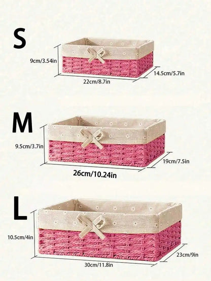 Woven Desktop Storage Basket