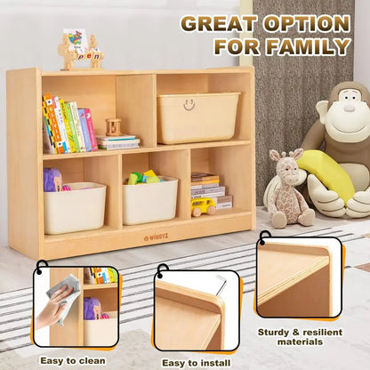 Wood Storage Shelf Organizer