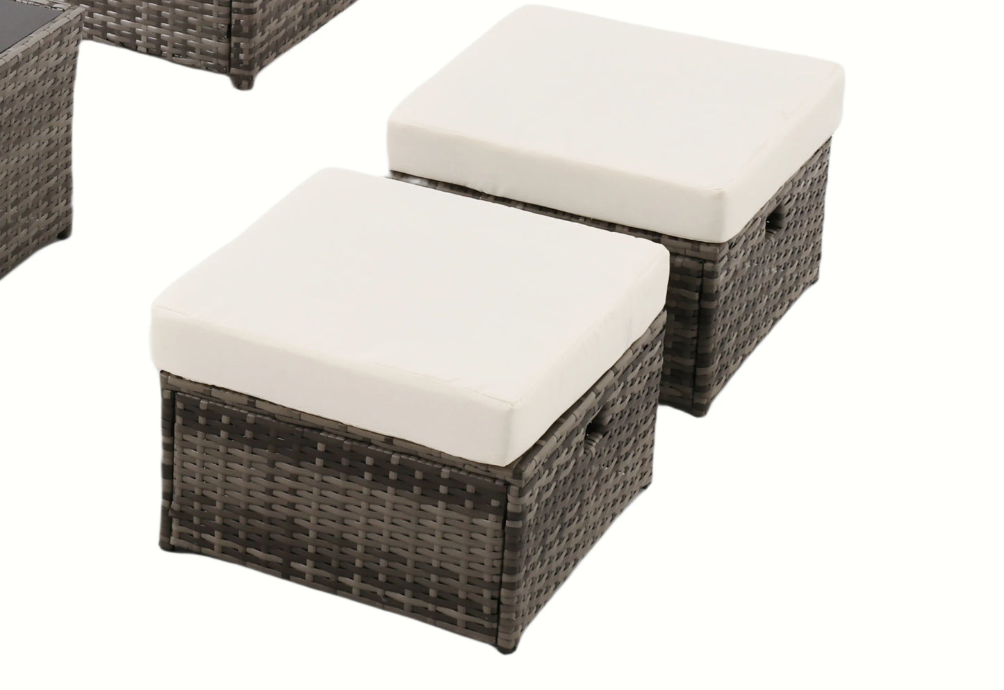 Outdoor Couch with Ottomans Chair and Table