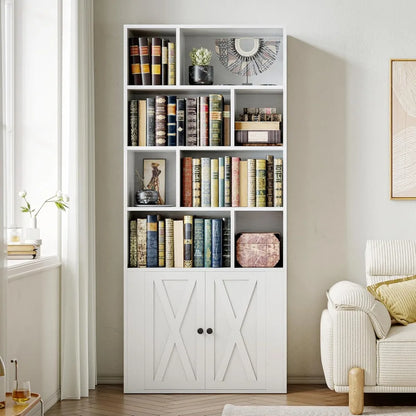 Tall Bookshelf with Storage