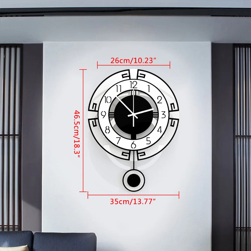 Silent Pendulum Wall Clock