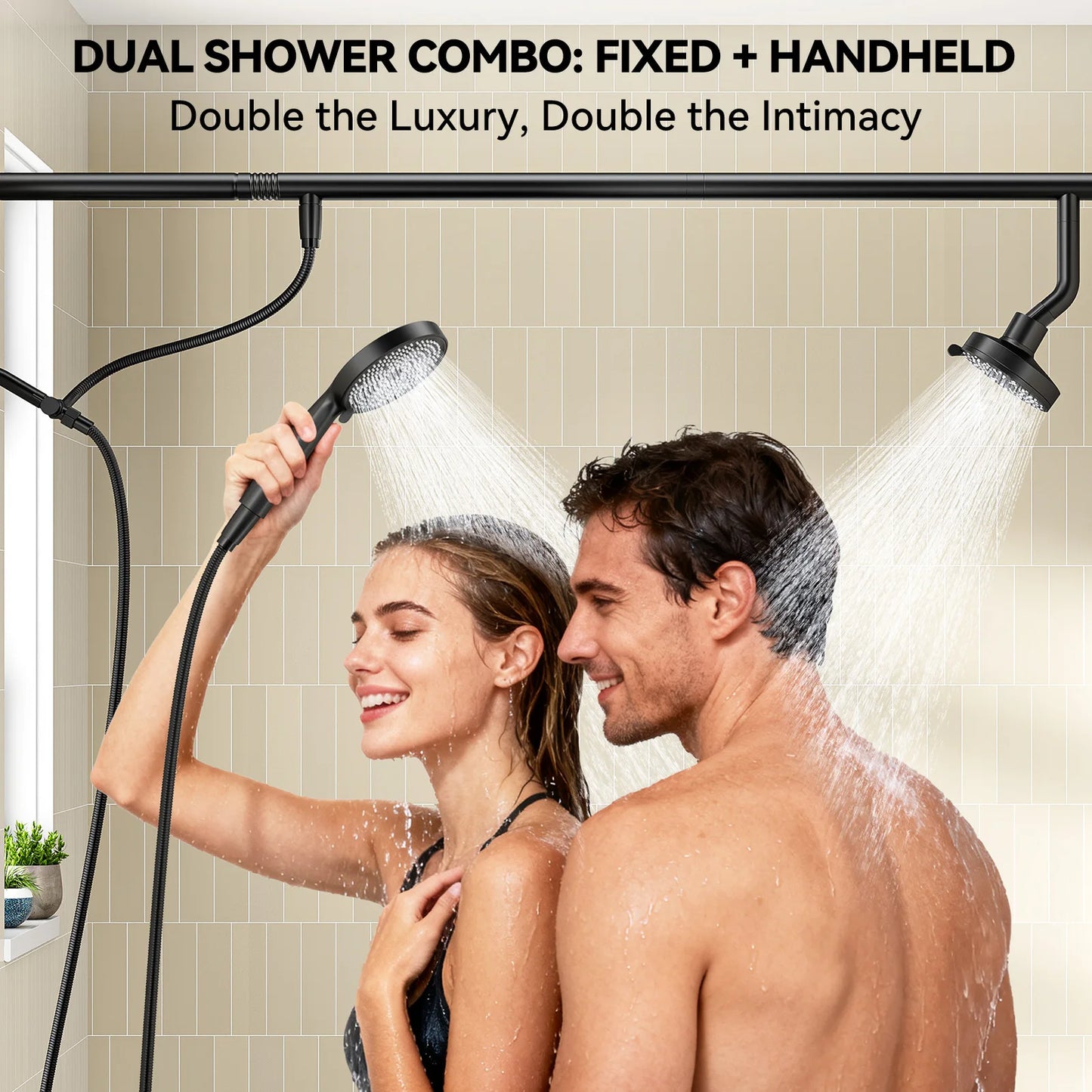 Dual Shower Head with Handheld