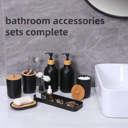 9-Piece Matte Black Bathroom Set
