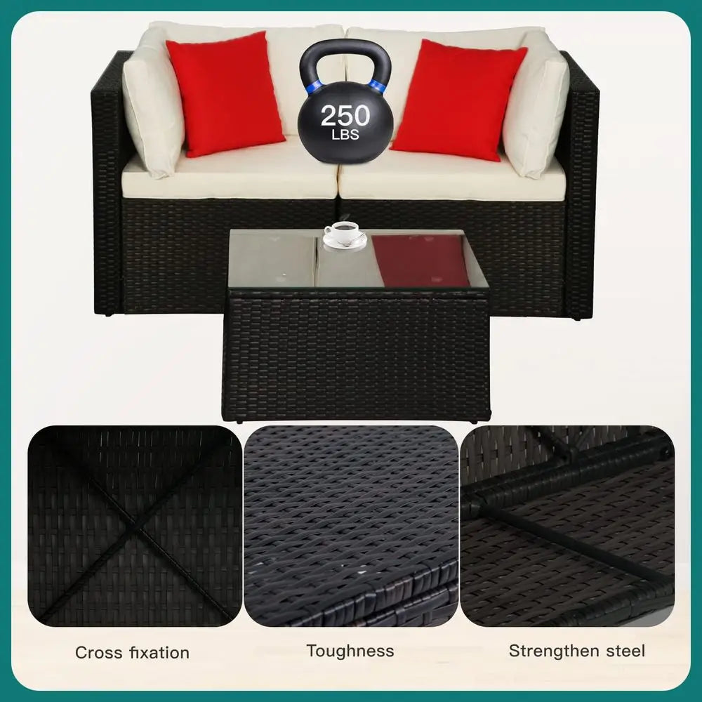 Patio Sofa Wicker Sectional
