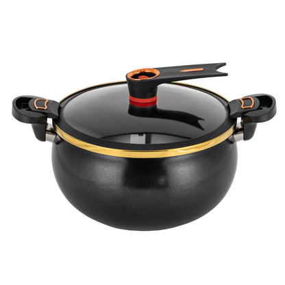 8.45Qt Black Non-Stick Micro Pressure Cooker
