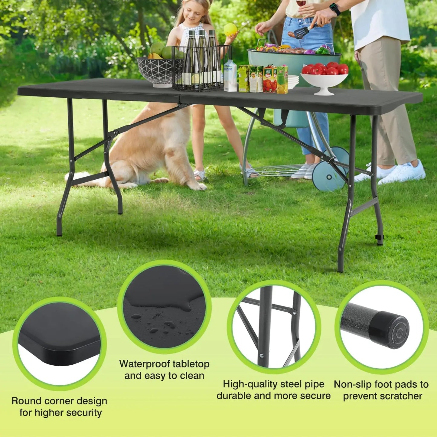 6 FT Folding Dining Table
