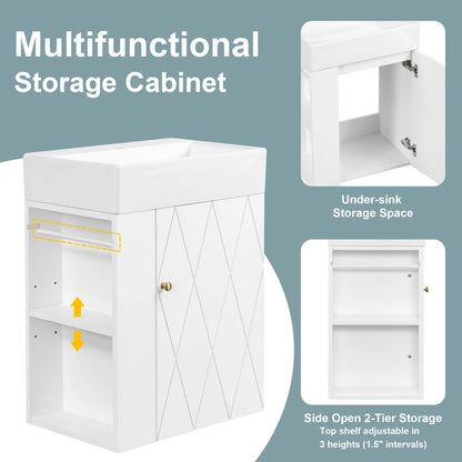 Bathroom Vanity with Ceramic Sink