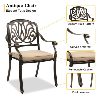 Outdoor Bistro Chairs Antique Bronze