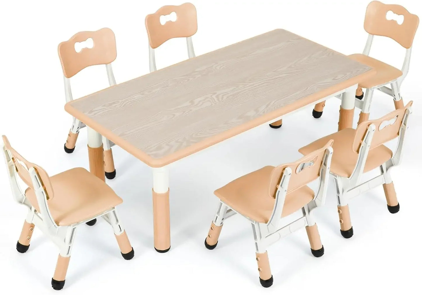 Kids Table and 6 Chairs Set,