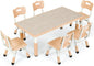 Kids Table and 6 Chairs Set,