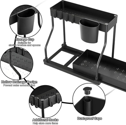 Under-sink storage rack