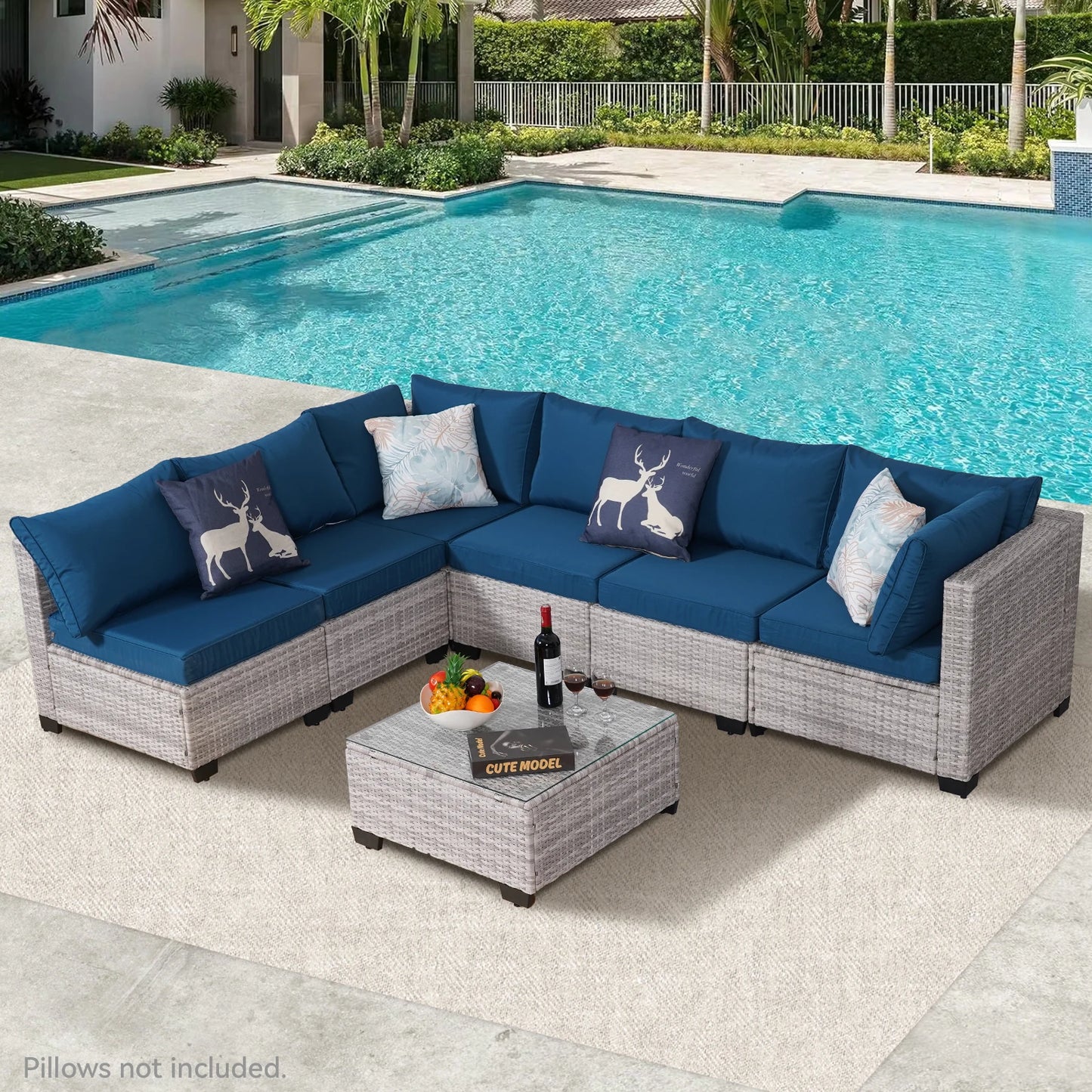 Outdoor Sectional Sofa PE Patio with