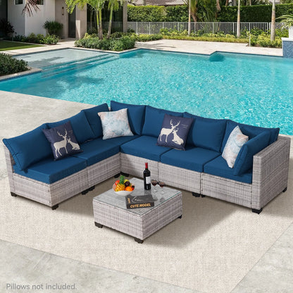 Outdoor Sectional Sofa PE Patio with