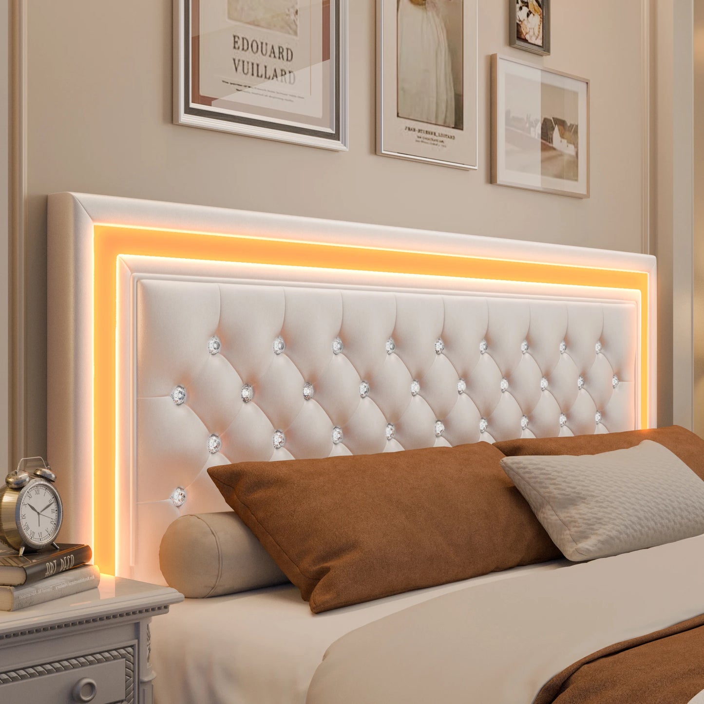 Queen LED Platform Bed Frame