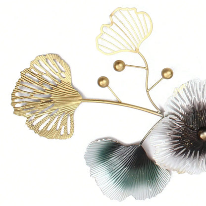 Ginkgo Leaf Wall Clock