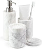 White Marble Bathroom Accessories Set