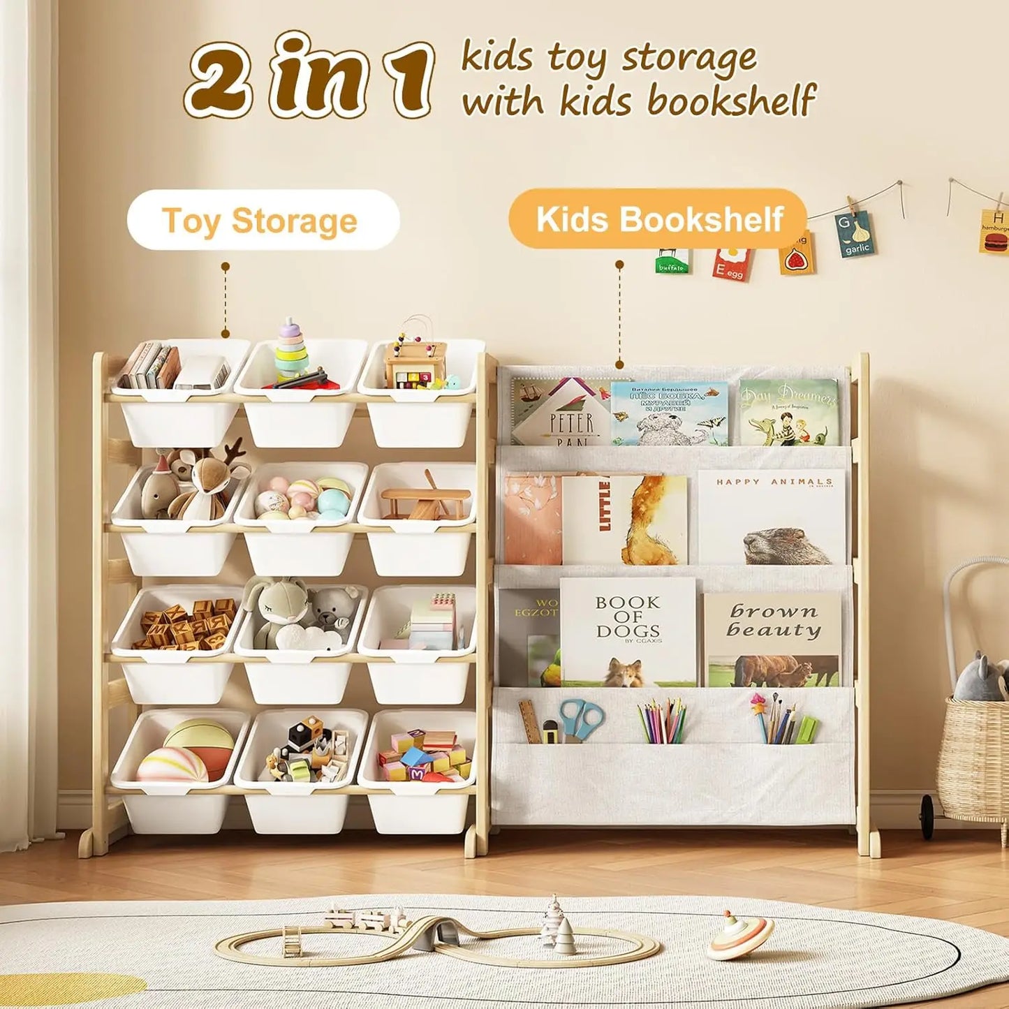 4-Tier Toy & Book Organizer