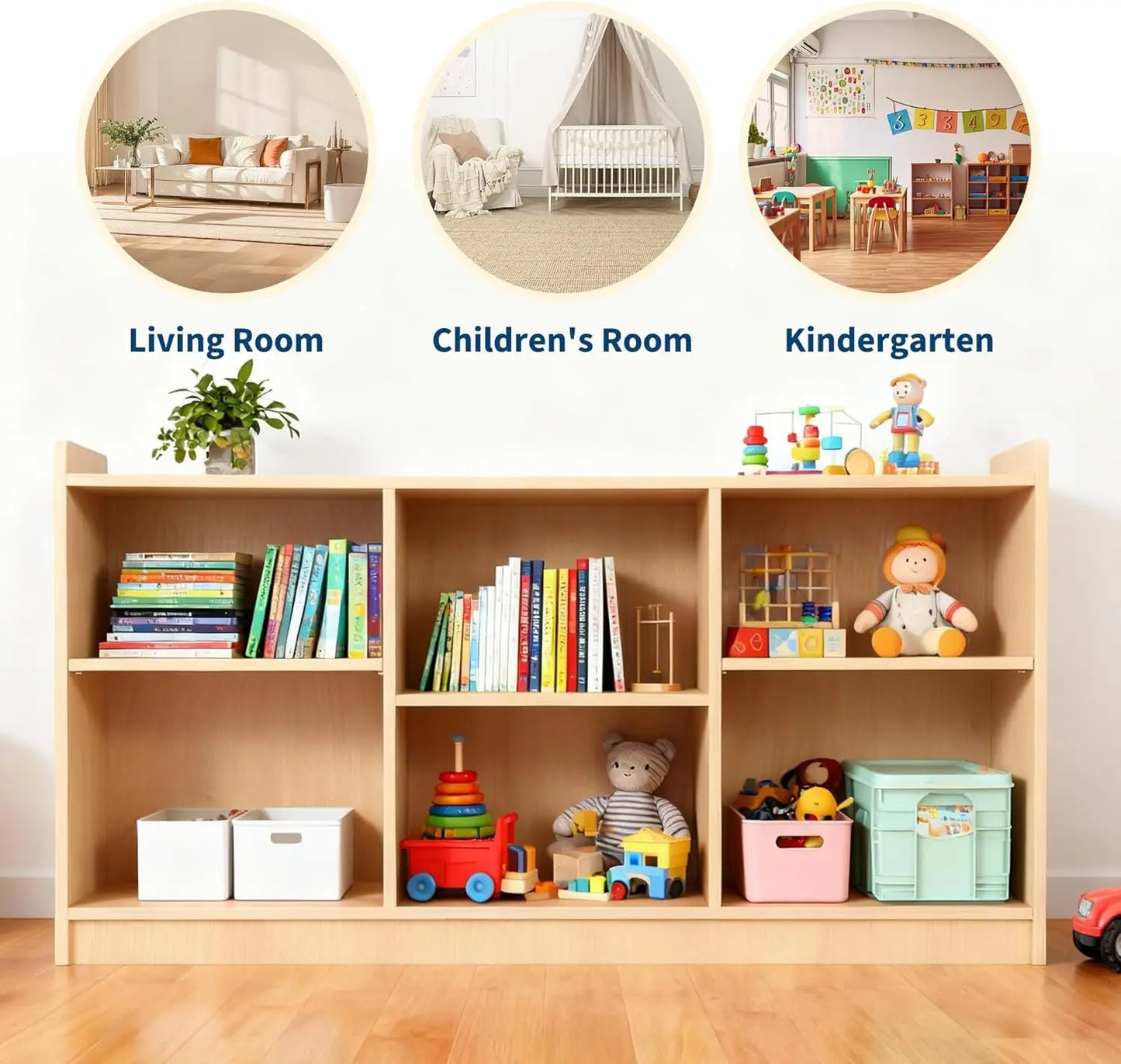 6-Shelf Montessori Toy Organizer