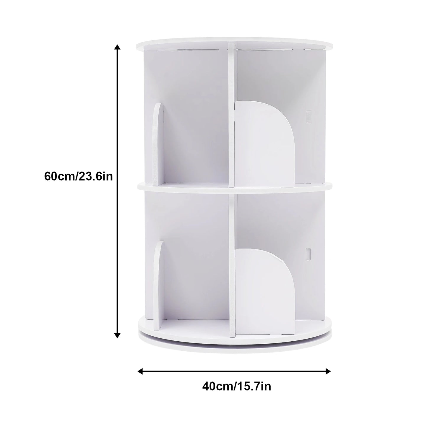 2-Layer Rotating Bookshelf