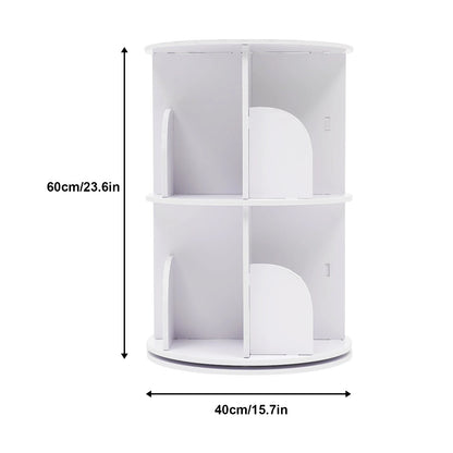 2-Layer Rotating Bookshelf
