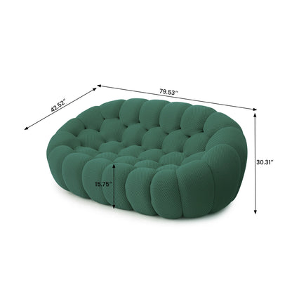78'' Modern Curved Boneless Sofa Football-Shaped Lazy Floor Sofas