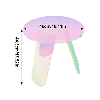 Clear Modern Iridescent Coffee Table