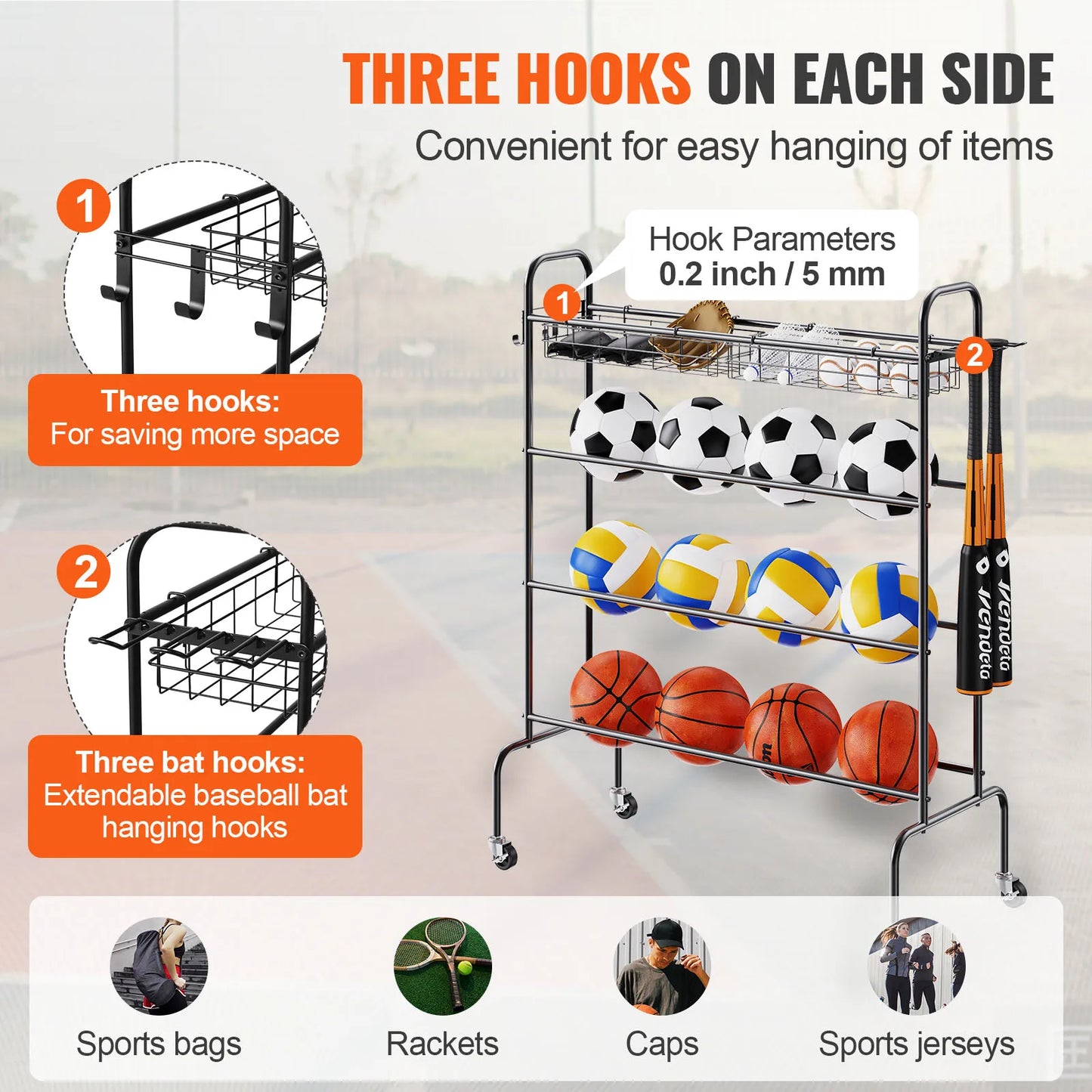 Sports Equipment Storage Organizer