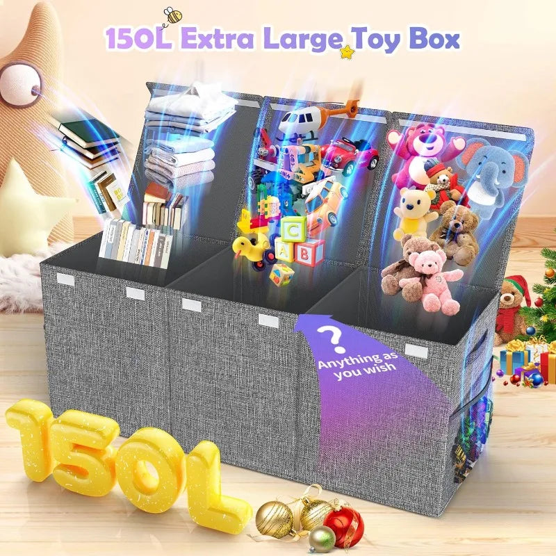 Extra Large Toy Box Chest with Lids