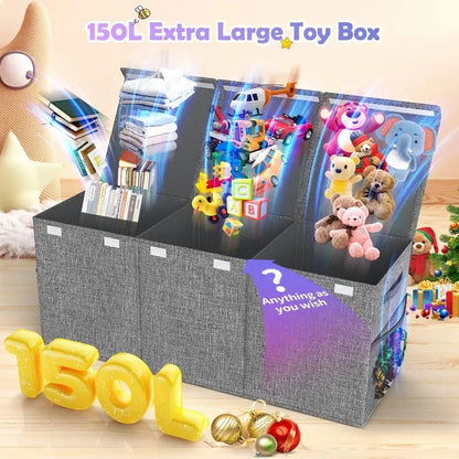 Extra Large Toy Box Chest with Lids