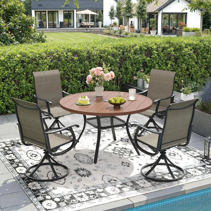 5 Pieces Outdoor Patio Dining Set