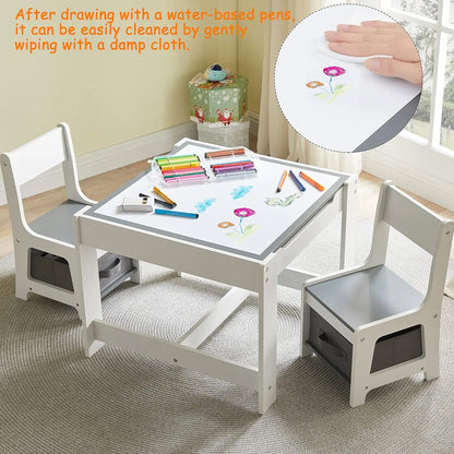 3-in-1 Kids Activity Table & Chairs Set
